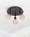 3 Light Metal Ceiling Lamp Copper VOLGA_765672
