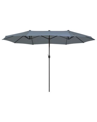 Jättikokoinen aurinkovarjo tummanharmaa 460 x 270 cm SIBILLA