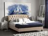 Fabric EU King Size Bed Beige BORDEAUX_708332