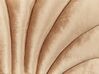 Lot de 2 coussins en forme de coquillage en velours beige 47 x 35 cm CONSOLIDA_890982