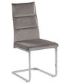 Stol 2 st sammet grå ROCKFORD_780974
