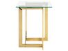 Glass Top Side Table Gold CRYSTAL_734949