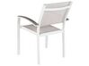 Zestaw ogrodowy metalowy stół i 8 krzeseł szary PERETA_891319