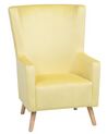Velvet Wingback Chair Yellow ONEIDA_698258