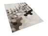 Teppich Kuhfell grau / weiß 160 x 230 cm geometrisches Muster Kurzflor SASON_764768