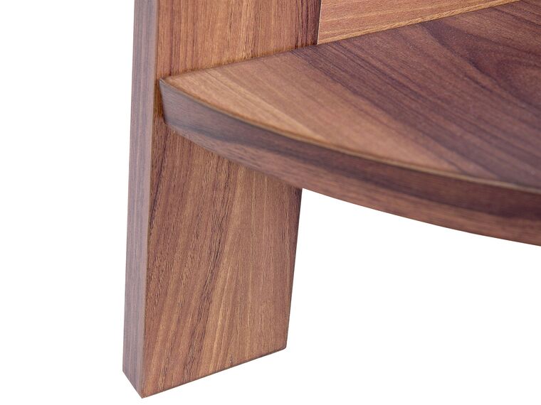 4 Tier Corner Ladder Shelf Dark Wood MOBILE SOLO Beliani.co.uk