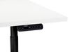 Schreibtisch weiß / schwarz 180 x 80 cm elektrisch höhenverstellbar DESTINAS_899741
