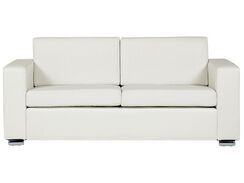 Valkoinen 3-istuttava nahkasohva HELSINKI Valkoinen 3-istuttava nahkasohva HELSINKI