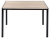 Dining Table 120 x 80 cm Light Wood with Black NEWFIELD_850665
