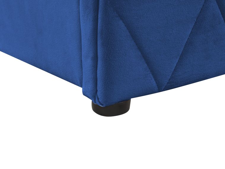 Velvet EU Super King Size Ottoman Bed Blue ROCHEFORT Beliani.co.uk