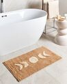 Tapete de casa de banho em algodão castanho 50 x 80 cm ESME_905531
