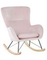 Velvet Rocking Chair Pink ELLAN_822932