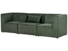 3-istuttava sohva vakosametti tummanvihreä LEMVIG_875711