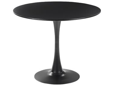 Table de salle à manger noire et ronde 90 cm BOCA