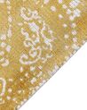 Teppich Viskose senfgelb / beige 80 x 150 cm orientalisches Muster Kurzflor BOYALI_836790