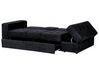 Canapé-lit modulable avec pouf noir FALSTER_878870