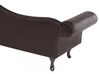 Right Hand Faux Leather Chaise Lounge Brown LATTES_697351