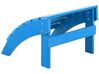 Muskoka Gartenstuhl Kunstholz blau mit Fußhocker ADIRONDACK_809444