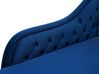 Right Hand Chaise Lounge Velvet Navy Blue NIMES_712470