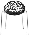 	Conjunto de 4 sillas de comedor negro/plateado MUMFORD_679343