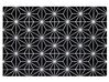 Teppich schwarz / silber 160 x 230 cm geometrisches Muster Kurzflor SIBEL_762610