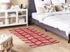 Teppich Baumwolle rot 80 x 150 cm geometrisches Muster SIVAS_839708