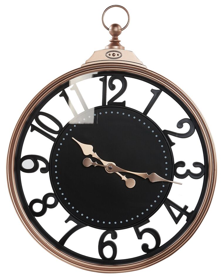 Reloj de pared negro/cobrizo ø 44 cm ALLOZA_827791
