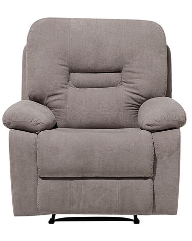 Fabric Manual Recliner Chair Taupe Beige BERGEN