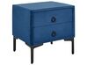 Sametová souprava nábytku do ložnice 160 x 200 cm modrá SEZANNE_799969