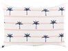 Set of 2 Outdoor Cushions Palm Pattern 40 x 60 cm White MOLTEDO_881395