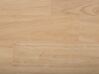 Eettafel uitschuifbaar rubberhout lichtbruin/grijs ⌀ 61 / 92 cm OMAHA_735978