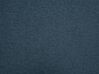 Cama con somier de poliéster azul oscuro/madera clara 180 x 200 cm VIENNE_814321