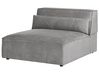 Right Hand 3 Seater Modular Fabric Corner Sofa with Ottoman Grey HELLNAR_912017