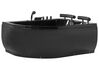 Whirlpool Badewanne schwarz Eckmodell mit LED links 160 x 113  cm PARADISO_780491