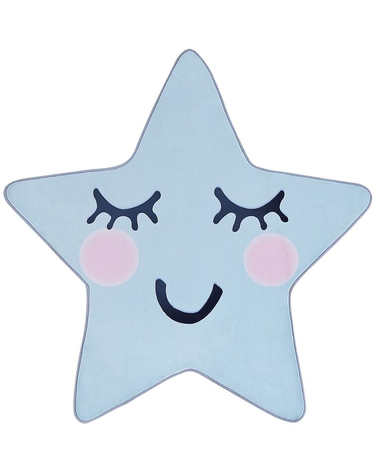 Barneteppe stjerneformet 120 x 120 cm blå SIRIUS_831557