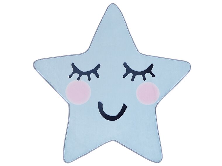 Dywan dziecięcy kształt gwiazdy 120 x 120 cm niebieski SIRIUS_831557