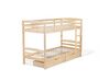 Łóżko piętrowe z szufladami drewniane 90 x 200 cm jasne drewno REGAT_797116