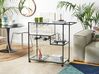 Metal Drinks Trolley with Glass Top Black MARCOLA_821265