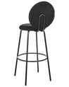 Set of 2 Boucle Bar Chairs Black EMERY_915930