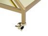 Metal Drinks Trolley with Mirrored Top Gold IVERA_797872