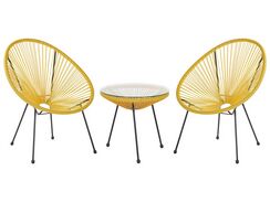 Kalustesetti keltainen pöytä ja 2 tuolia ACAPULCO II Kalustesetti keltainen pöytä ja 2 tuolia ACAPULCO II