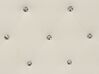 Polsterbett Samtstoff beige mit Bettkasten hochklappbar 160 x 200 cm AMIENS_791250