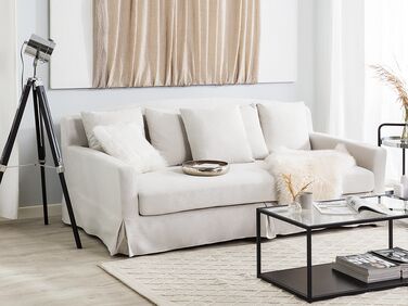 3-seters sofa med avtagbar overtrekk hvit GILJA