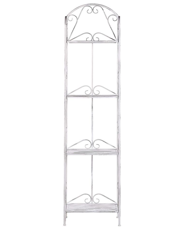 Étagère De Salle De Bain Verticale En Métal Blanc, Style Antique, 3 Niveaux, 124 Cm, Par Palazzo INT