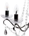 Kronleuchter Metall / Acrylglas schwarz Kristall-Optik 5-flammig TIEDA_740245
