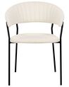 Set of 2 Boucle Dining Chairs Off-White MARIPOSA_884699