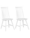 Zestaw 2 krzeseł do jadalni drewniany biały BURBANK_714138