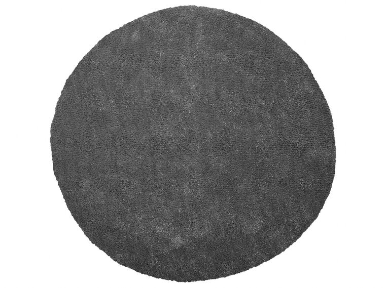 Shaggy Round Area Rug ⌀ 140 cm Dark Grey DEMRE_738120