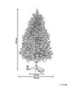 Künstlicher Weihnachtsbaum schneebedeckt 210 cm weiß BASSIE_783341