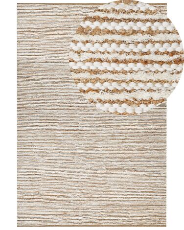 Teppich Baumwolle beige / weiß 200 x 300 cm BARKHAN